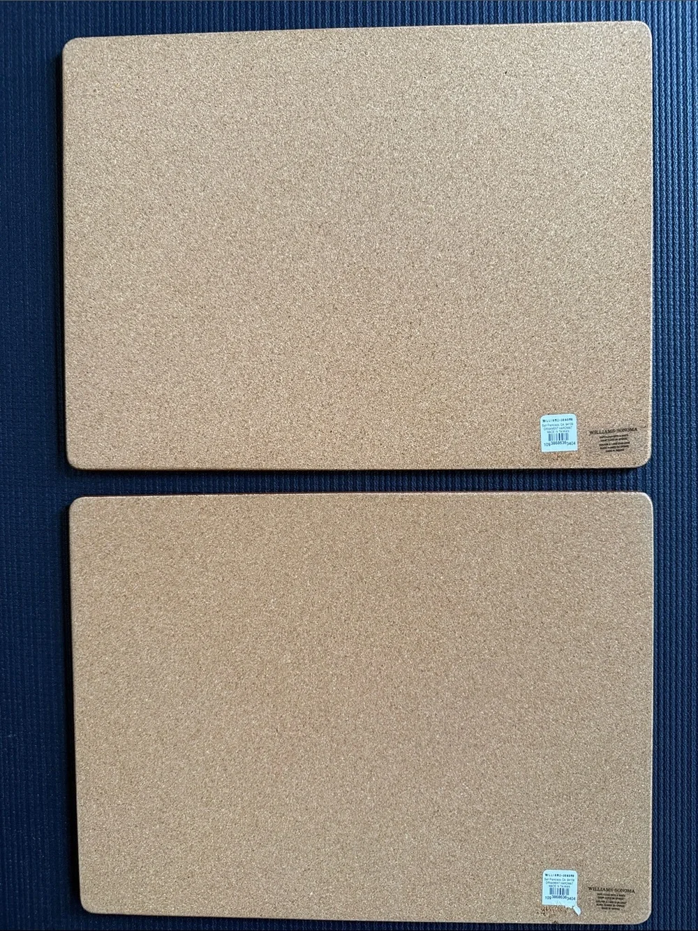 Williams Sonoma Festive Ornament Cork back Placemats Set of 2